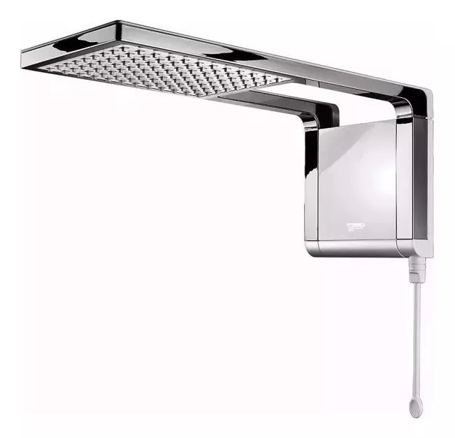 Chuveiro Elétrico de Parede Lorenzetti Acqua Ultra Storm Preto Branco Cromado